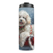 プードルドッグクリスマスフェスティバル タンブラー (正面)