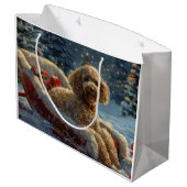 プードルドッグクリスマスフェスティバル ラージペーパーバッグ (裏面アングル)