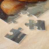 プードルドッグクリスマスヴィンテージビーチ ジグソーパズル (側面)