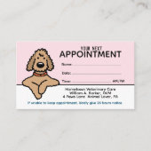 プードルドッグケアアポイントメントアラーム 名刺 (正面)