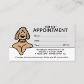 プードルドッグケアアポイントメントアラーム 名刺 (正面)