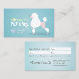 プードルドッグケア着座入浴グルーミングサロン 予約カード