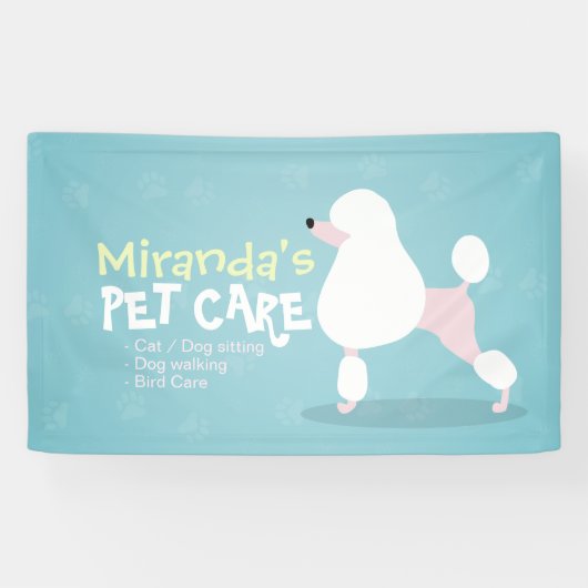 プードルドッグケア着座入浴グルーミングサロン 横断幕 (横)