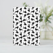 プードルドッグシルエットカスタム背景色 サンキューカード (スタンド正面)