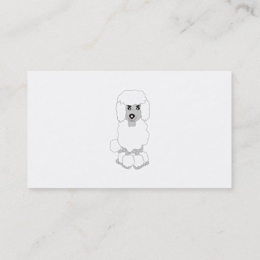 プードルドッグデザインドッググルーミングパーラー 名刺 (裏面)