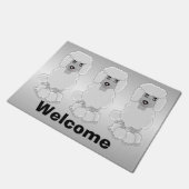 プードルドッグデザイン ドアマット (アングル)