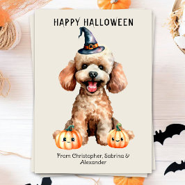プードルドッグハッピーハローウィン シーズンカード