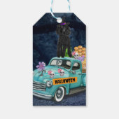 プードルドッグハロウィーントラック怖い夜 ギフトタグ (裏面)