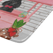 プードルドッグバレンタインデーキスをするス カッティングボード (角)