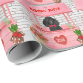 プードルドッグバレンタインデーキスをするス ラッピングペーパー (ロールコーナー)