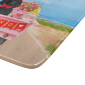 プードルドッグバレンタインデートラックハート カッティングボード (角)