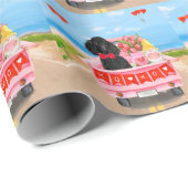 プードルドッグバレンタインデートラックハート ラッピングペーパー (ロールコーナー)