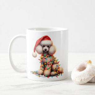 プードルドッグパピークリスマス コーヒーマグカップ