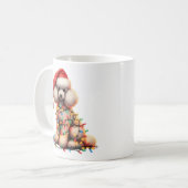 プードルドッグパピークリスマス コーヒーマグカップ (正面左)