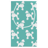 プードルドッグパピーフランスの スモールペーパーバッグ (裏面)