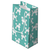 プードルドッグパピーフランスの スモールペーパーバッグ (裏面アングル)