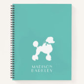 プードルドッグパピーフランスの ノートブック (正面)