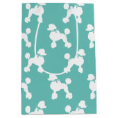 プードルドッグパピーフランスの ミディアムペーパーバッグ (正面)