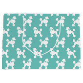 プードルドッグパピーフランスの ラージペーパーバッグ (正面)