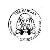 プードルドッグファミリー差出人住所 ラバースタンプ (インプリント)