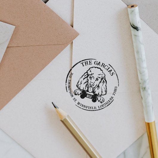 プードルドッグファミリー差出人住所 ラバースタンプ