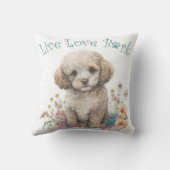 プードルドッグママフローラ クッション (裏面)