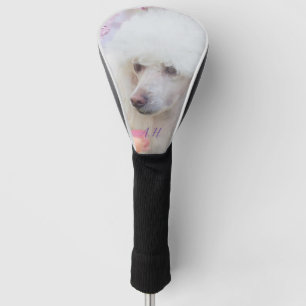 プードルドッグモノグラムのゴルフヘッドカバー ゴルフヘッドカバー