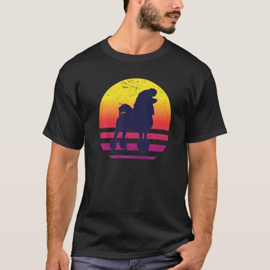 プードルドッグレトロ13 Tシャツ (正面)