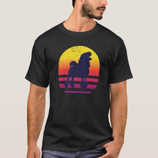 プードルドッグレトロ13 Tシャツ (正面)