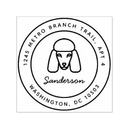 プードルドッグ差出人住所スタンプセルフインキング セルフインキングスタンプ