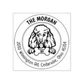 プードルドッグ差出人住所ファミリー ラバースタンプ (インプリント)