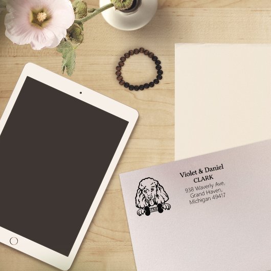 プードルドッグ差出人住所 ラバースタンプ