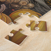 プードルドッグ秋の収穫感謝祭 ジグソーパズル (側面)