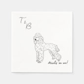 プードルドッグ結婚のカクテルナプキン スタンダードカクテルナプキン (正面)