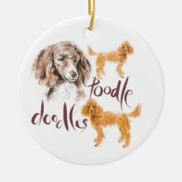 プードルドードレスオーナメント セラミックオーナメント