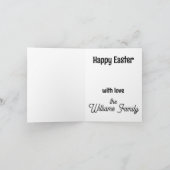 プードルハッピーイースター カード (内部)