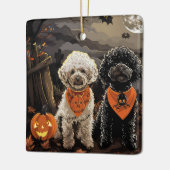 プードルハロウィン不気味 セラミックオーナメント (左)