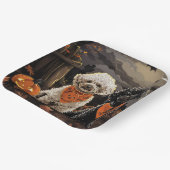 プードルハロウィン不気味 ペーパープレート (傾斜あり)