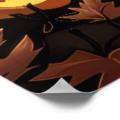 プードルハロウィン不気味 ポスター (角)