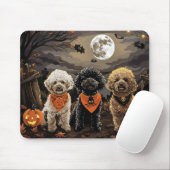 プードルハロウィン不気味 マウスパッド (マウス)