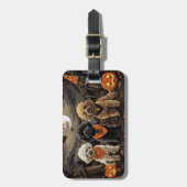 プードルハロウィン不気味 ラゲッジタグ (正面縦)