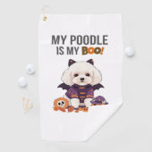 プードルハロウィーンのコスチューム私のプードルは私のブードッグ ゴルフタオル (インサイチュ)