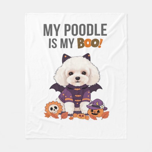 プードルハロウィーンのコスチューム私のプードルは私のブードッグ フリースブランケット (正面)