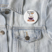 プードルハロウィーンのコスチューム私のプードルは私のブードッグ 缶バッジ (インサイチュ)