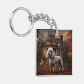 プードルハロウィーン怖い キーホルダー (正面左)