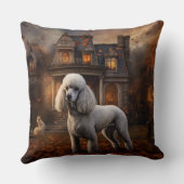 プードルハロウィーン怖い クッション (裏面)