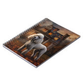 プードルハロウィーン怖い ノートブック (左側)