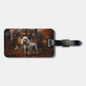 プードルハロウィーン怖い ラゲッジタグ (裏面横)