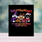 プードルハロウィーン感謝祭クラシッククリスマスT- アクリルサイン (ニュートラル)