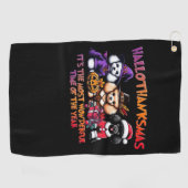 プードルハロウィーン感謝祭クラシッククリスマスT- ゴルフタオル (横)